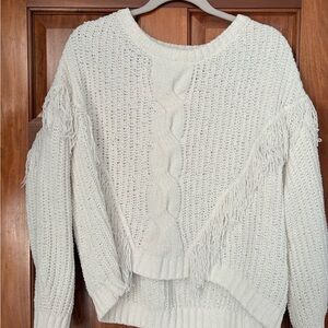 No Boundaries Cream Cable Knit Sweater